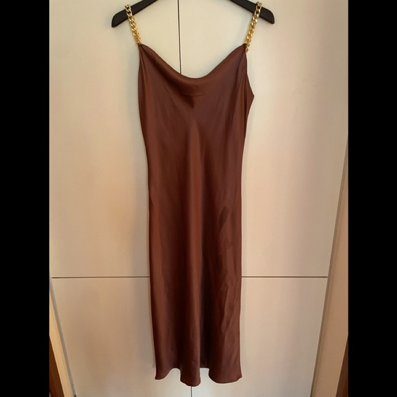 Olivia von Halle BIBI FIG SILK SATIN SLIP DRESS - Picture 5 of 9